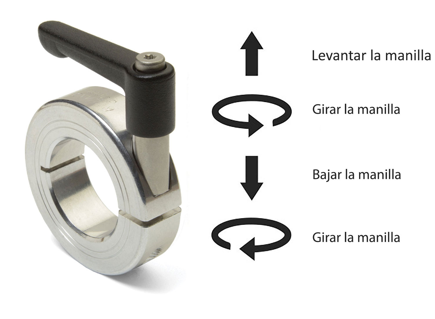 Collarines de eje Ruland de fijación rápida con manilla excéntrica – ahora disponibles con tamaños de orificio hasta 80 mm 