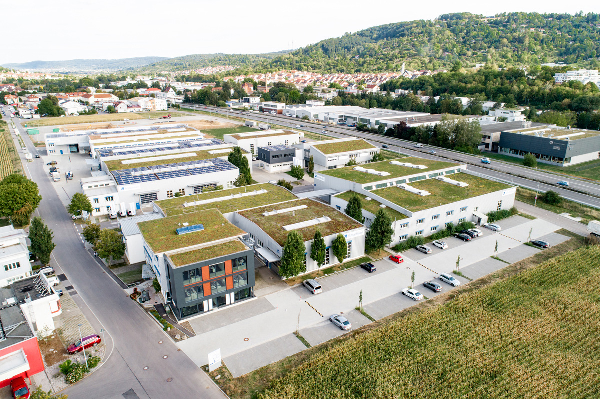 A 18 000 négyzetméter alapterületű Schnaithmann gyár a Stuttgart melletti Remshaldenben